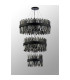 Lysander 3 Tier 40cm + 60cm + 80cm Pendant 10 + 18 + 24 Light G9 Satin Black/Smoke Item Weight: 50kg-10
