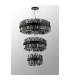 Lysander 3 Tier 40cm + 60cm + 80cm Pendant 10 + 18 + 24 Light G9 Satin Black/Smoke Item Weight: 50kg-12