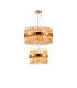 Lysander 2 Tier 40cm + 60cm Pendant 10 + 18 Light G9 Brass/Amber Item Weight: 27kg-1