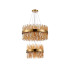 Lysander 2 Tier 40cm + 60cm Pendant 10 + 18 Light G9 Brass/Amber Item Weight: 27kg-4