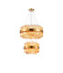 Lysander 2 Tier 40cm + 60cm Pendant 10 + 18 Light G9 Brass/Amber Item Weight: 27kg-5