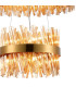 Lysander 2 Tier 40cm + 60cm Pendant 10 + 18 Light G9 Brass/Amber Item Weight: 27kg-6