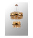 Lysander 2 Tier 40cm + 60cm Pendant 10 + 18 Light G9 Brass/Amber Item Weight: 27kg-10