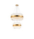 Lysander 2 Tier 40cm + 60cm Pendant 10 + 18 Light G9 Brass/Clear Item Weight: 27kg-5