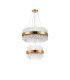 Lysander 2 Tier 40cm + 60cm Pendant 10 + 18 Light G9 Brass/Clear Item Weight: 27kg-9