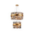 Lysander 2 Tier 40cm + 60cm Pendant 10 + 18 Light G9 Brass/Smoke Item Weight: 27kg-1