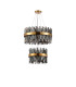 Lysander 2 Tier 40cm + 60cm Pendant 10 + 18 Light G9 Brass/Smoke Item Weight: 27kg-4