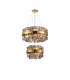 Lysander 2 Tier 40cm + 60cm Pendant 10 + 18 Light G9 Brass/Smoke Item Weight: 27kg-5