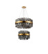 Lysander 2 Tier 40cm + 60cm Pendant 10 + 18 Light G9 Brass/Smoke Item Weight: 27kg-9