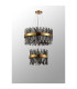 Lysander 2 Tier 40cm + 60cm Pendant 10 + 18 Light G9 Brass/Smoke Item Weight: 27kg-10