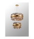 Lysander 2 Tier 40cm + 60cm Pendant 10 + 18 Light G9 Brass/Smoke Item Weight: 27kg-11