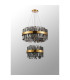 Lysander 2 Tier 40cm + 60cm Pendant 10 + 18 Light G9 Brass/Smoke Item Weight: 27kg-12