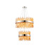 Lysander 2 Tier 40cm + 60cm Pendant 10 + 18 Light G9 Polished Nickel/Amber Item Weight: 27kg-1