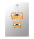 Lysander 2 Tier 40cm + 60cm Pendant 10 + 18 Light G9 Polished Nickel/Amber Item Weight: 27kg-3
