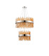 Lysander 2 Tier 40cm + 60cm Pendant 10 + 18 Light G9 Polished Nickel/Amber Item Weight: 27kg-4