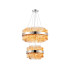 Lysander 2 Tier 40cm + 60cm Pendant 10 + 18 Light G9 Polished Nickel/Amber Item Weight: 27kg-5