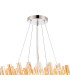 Lysander 2 Tier 40cm + 60cm Pendant 10 + 18 Light G9 Polished Nickel/Amber Item Weight: 27kg-7