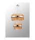 Lysander 2 Tier 40cm + 60cm Pendant 10 + 18 Light G9 Polished Nickel/Amber Item Weight: 27kg-12