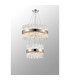 Lysander 2 Tier 40cm + 60cm Pendant 10 + 18 Light G9 Polished Nickel/Clear Item Weight: 27kg-3