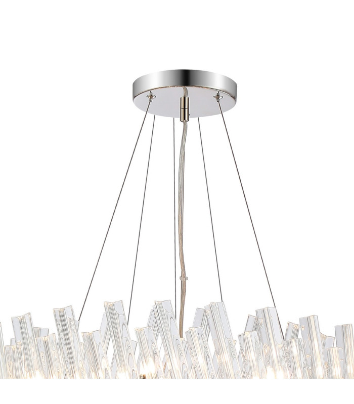 Lysander 2 Tier 40cm + 60cm Pendant 10 + 18 Light G9 Polished Nickel/Clear Item Weight: 27kg-7