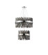 Lysander 2 Tier 40cm + 60cm Pendant 10 + 18 Light G9 Polished Nickel/Smoke Item Weight: 27kg-4