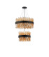 Lysander 2 Tier 40cm + 60cm Pendant 10 + 18 Light G9 Satin Black/Amber Item Weight: 27kg-4