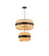 Lysander 2 Tier 40cm + 60cm Pendant 10 + 18 Light G9 Satin Black/Amber Item Weight: 27kg-5