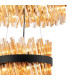 Lysander 2 Tier 40cm + 60cm Pendant 10 + 18 Light G9 Satin Black/Amber Item Weight: 27kg-6
