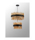 Lysander 2 Tier 40cm + 60cm Pendant 10 + 18 Light G9 Satin Black/Amber Item Weight: 27kg-10