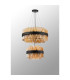 Lysander 2 Tier 40cm + 60cm Pendant 10 + 18 Light G9 Satin Black/Amber Item Weight: 27kg-12