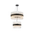 Lysander 2 Tier 40cm + 60cm Pendant 10 + 18 Light G9 Satin Black/Clear Item Weight: 27kg-1