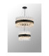 Lysander 2 Tier 40cm + 60cm Pendant 10 + 18 Light G9 Satin Black/Clear Item Weight: 27kg-3