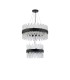 Lysander 2 Tier 40cm + 60cm Pendant 10 + 18 Light G9 Satin Black/Clear Item Weight: 27kg-4