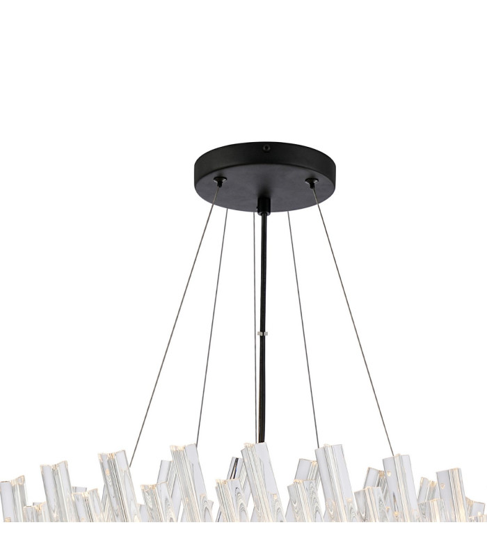 Lysander 2 Tier 40cm + 60cm Pendant 10 + 18 Light G9 Satin Black/Clear Item Weight: 27kg-7