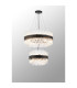 Lysander 2 Tier 40cm + 60cm Pendant 10 + 18 Light G9 Satin Black/Clear Item Weight: 27kg-11