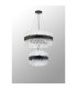 Lysander 2 Tier 40cm + 60cm Pendant 10 + 18 Light G9 Satin Black/Clear Item Weight: 27kg-12
