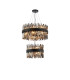 Lysander 2 Tier 40cm + 60cm Pendant 10 + 18 Light G9 Satin Black/Smoke Item Weight: 27kg-1