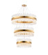 Lysander 3 Tier 60cm + 80cm + 1m Pendant 18 + 24 + 32 Light G9 Brass/Clear Item Weight: 70kg-1