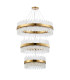 Lysander 3 Tier 60cm + 80cm + 1m Pendant 18 + 24 + 32 Light G9 Brass/Clear Item Weight: 70kg-4