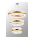 Lysander 3 Tier 60cm + 80cm + 1m Pendant 18 + 24 + 32 Light G9 Brass/Clear Item Weight: 70kg-9