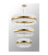Lysander 3 Tier 60cm + 80cm + 1m Pendant 18 + 24 + 32 Light G9 Brass/Clear Item Weight: 70kg-10