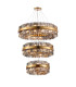 Lysander 3 Tier 60cm + 80cm + 1m Pendant 18 + 24 + 32 Light G9 Brass/Smoke Item Weight: 70kg-5