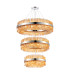 Lysander 3 Tier 60cm + 80cm + 1m Pendant 18 + 24 + 32 Light G9 Polished Nickel/Amber Item Weight: 70kg-5