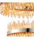 Lysander 3 Tier 60cm + 80cm + 1m Pendant 18 + 24 + 32 Light G9 Polished Nickel/Amber Item Weight: 70kg-6