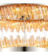 Lysander 3 Tier 60cm + 80cm + 1m Pendant 18 + 24 + 32 Light G9 Polished Nickel/Amber Item Weight: 70kg-8