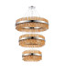 Lysander 3 Tier 60cm + 80cm + 1m Pendant 18 + 24 + 32 Light G9 Polished Nickel/Amber Item Weight: 70kg-9