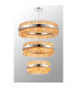 Lysander 3 Tier 60cm + 80cm + 1m Pendant 18 + 24 + 32 Light G9 Polished Nickel/Amber Item Weight: 70kg-11