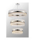 Lysander 3 Tier 60cm + 80cm + 1m Pendant 18 + 24 + 32 Light G9 Polished Nickel/Clear Item Weight: 70kg-3