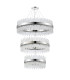 Lysander 3 Tier 60cm + 80cm + 1m Pendant 18 + 24 + 32 Light G9 Polished Nickel/Clear Item Weight: 70kg-4