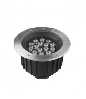 Outdoor LED Recessed Ground Uplight Steel Polished 1-10V Dimming 30cm 4230lm 29deg. 3000K IP67 - 1